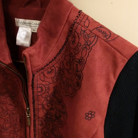 Coldwater Creek Faux Suede Jacket Top - Picture 1 of 9